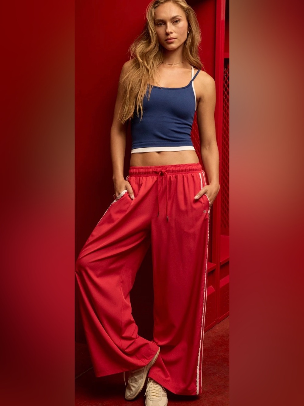 New With Tags Altar’D State Relay Lace Stripe Pant